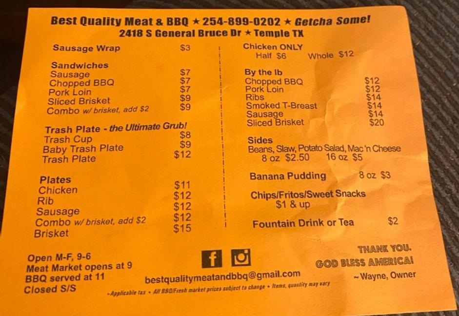 Best Quality Meat & BBQ Menu image 1